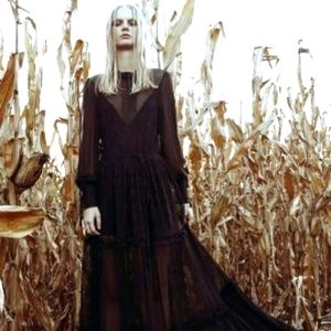 Midnight ritual sheer maxi dress